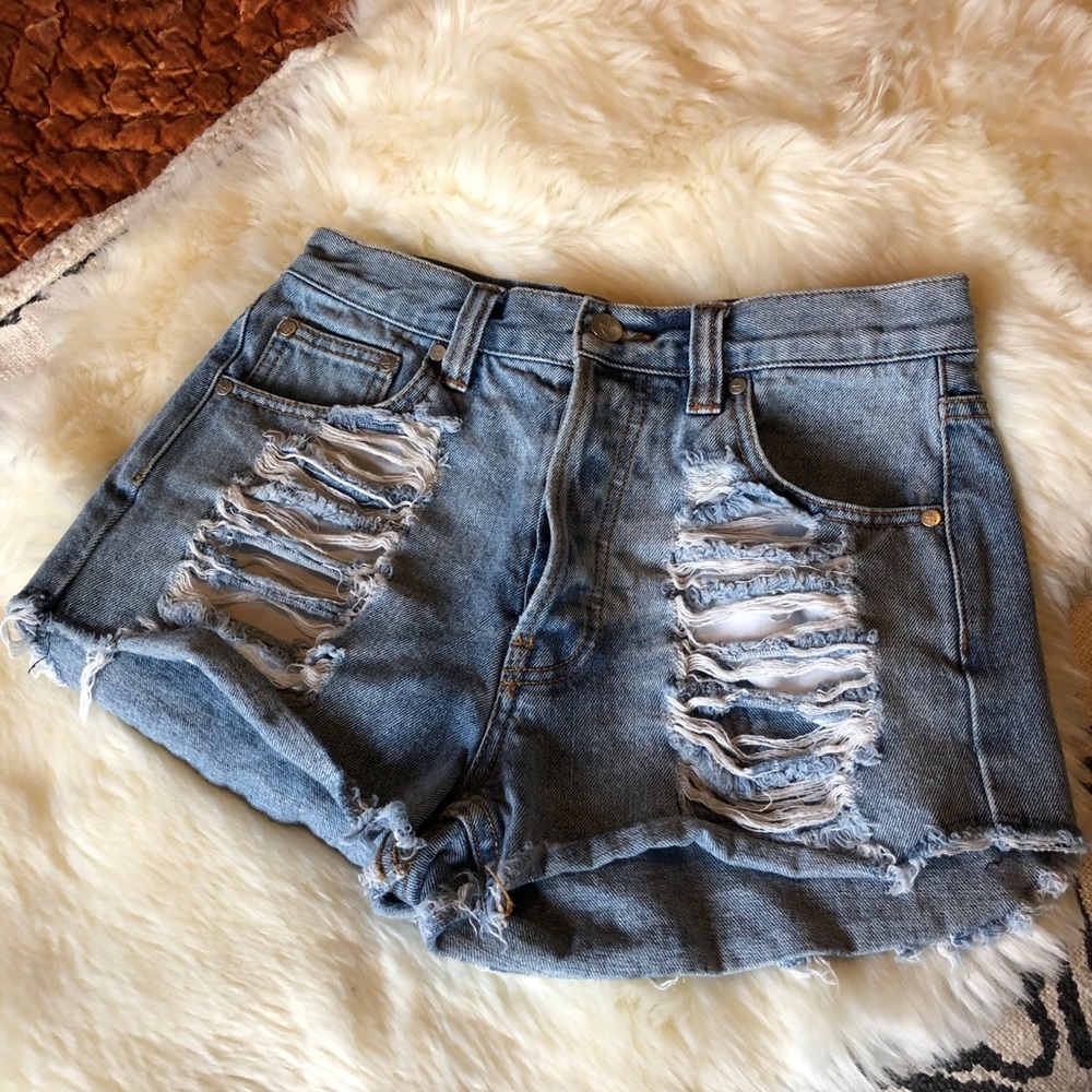 Ripped Jean Shorts